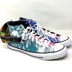 CONVERSE Men's Size 168265C CTAS BUKLE UP HI Malachite Pink Canvas Sneakers